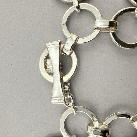 RLM Robert Lee Morris Bracelet Charm Round Modernist Bronze Sculptural QVC 78g - Picture 6 of 14